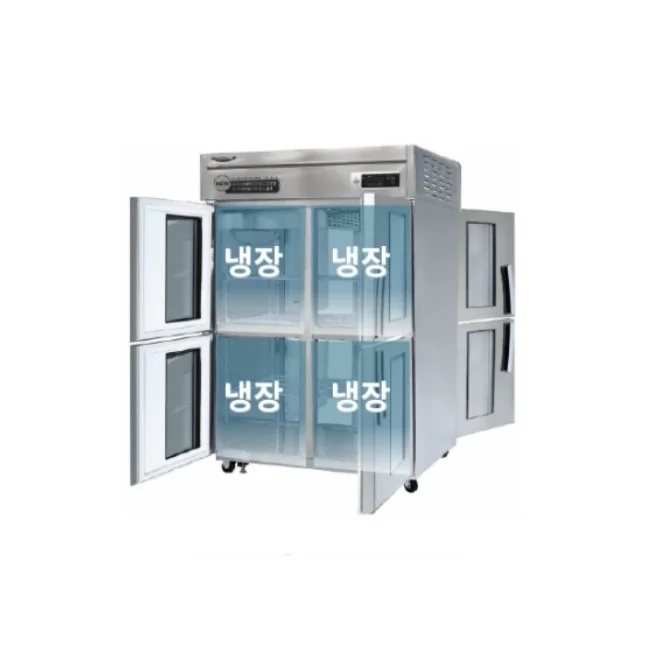 라셀르 45박스 양문형 냉장고 LP-1045R-4G 올냉장 8유리도어 간