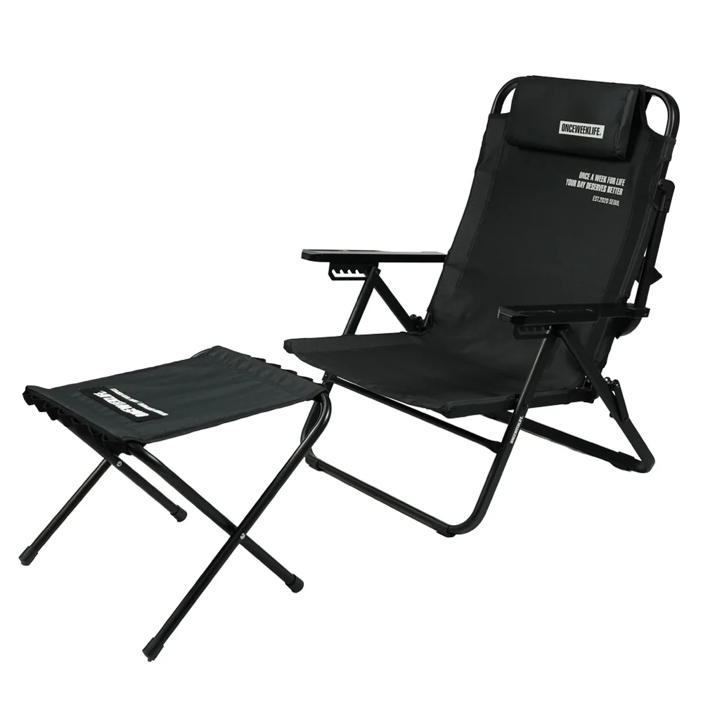 원스위크라이프 풀 리클라이너 침대 베드 체어, 1세트, 블랙