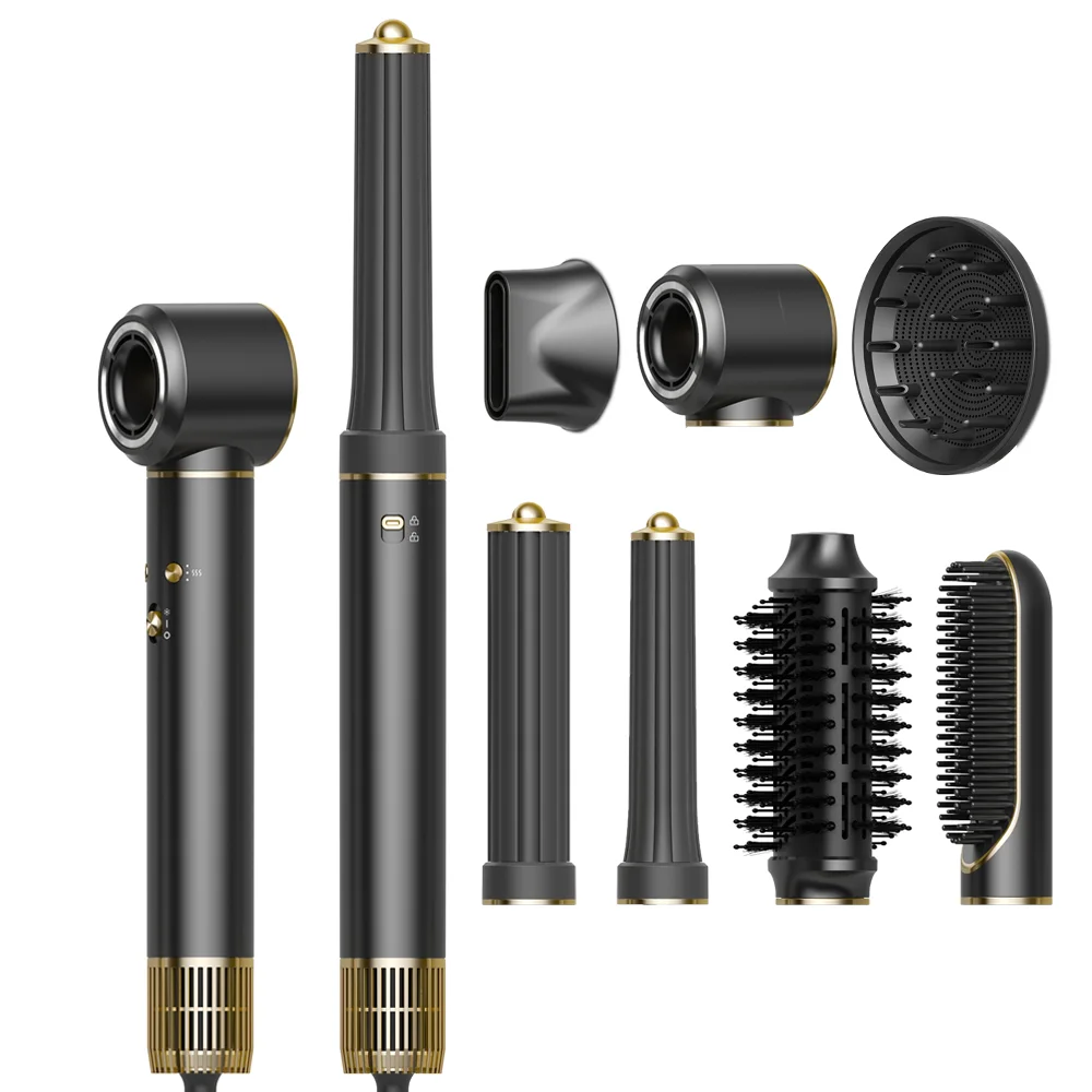 RichMagic 7in1 올인원 멀티 헤어 스타일러 BLDC 음이온 고