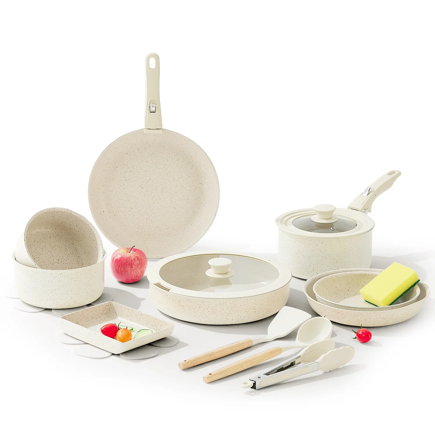 AURURA 냄비세트 인덕션 가스레인지 겸용 독일 기술 안심 코팅 공간