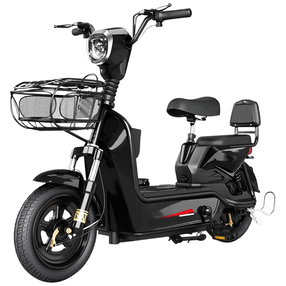 텔픽 전기자전거 26년 신형 전동 스쿠터 고출력 자토바이 출퇴근, 레드,