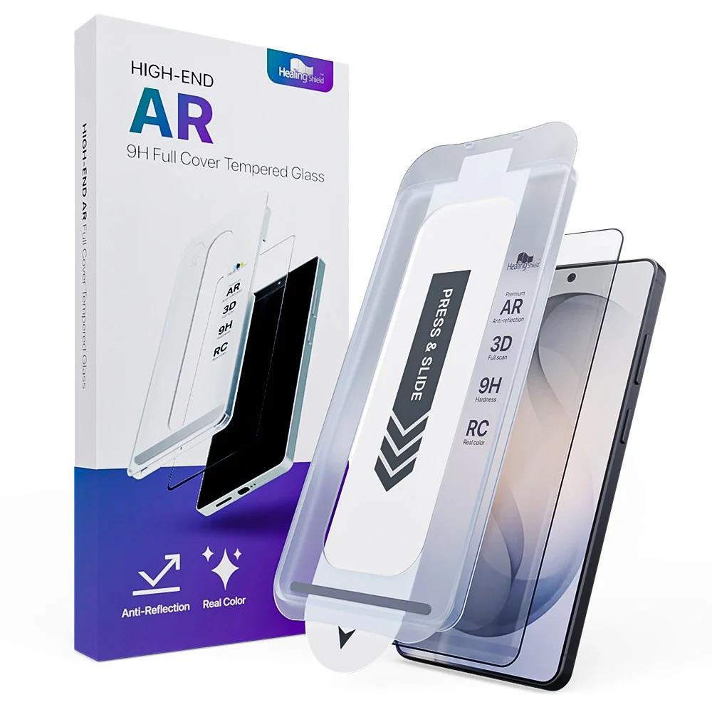 힐링쉴드 하이엔드 AR 고화질 강화유리필름 세트, 1개