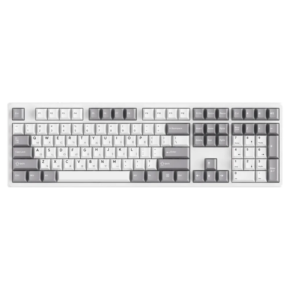 다얼유 유무선 108키 3모드 연결 블루투스 기계식 키보드 저소음 모카