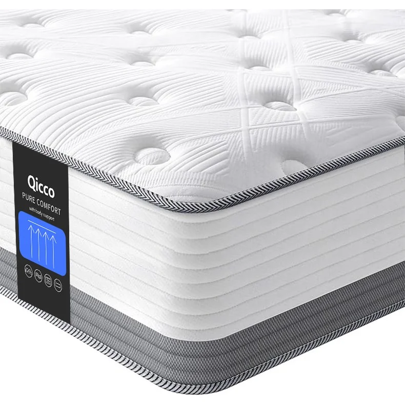Qicco 침대 매트리스 무음 포켓스프링 바닥 매트리스