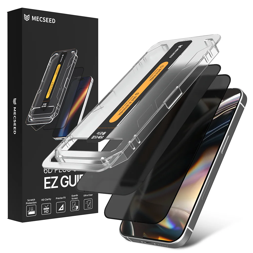 MECSEED 6Dx 템퍼드 사생활 프라이버시 풀커버 강화유리 휴대폰 액