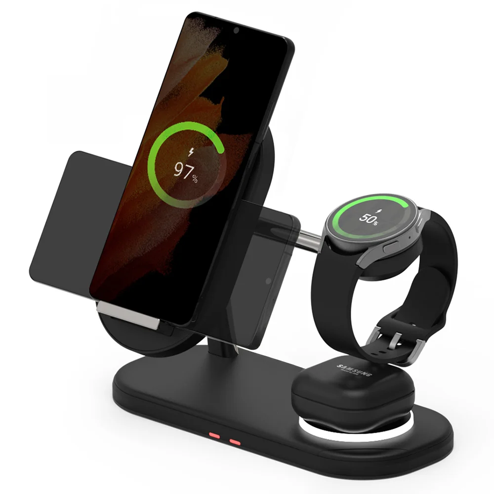 바우아토 맥브리즈 3in1 듀얼 코일 고속 무선충전기 거치대 갤럭시 호환