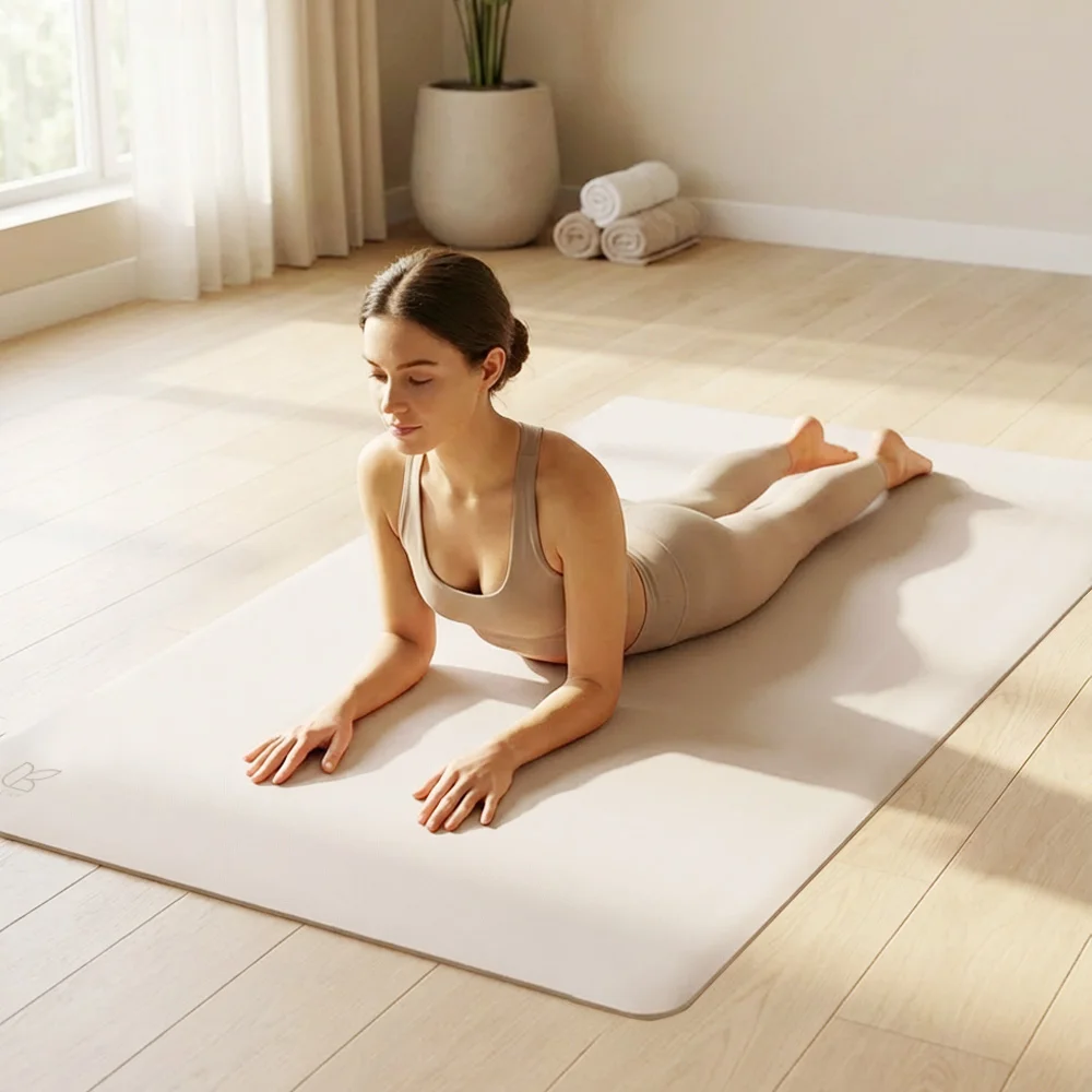 아리프 TPE 자이언트 요가매트, 라이트 베이지, 1개