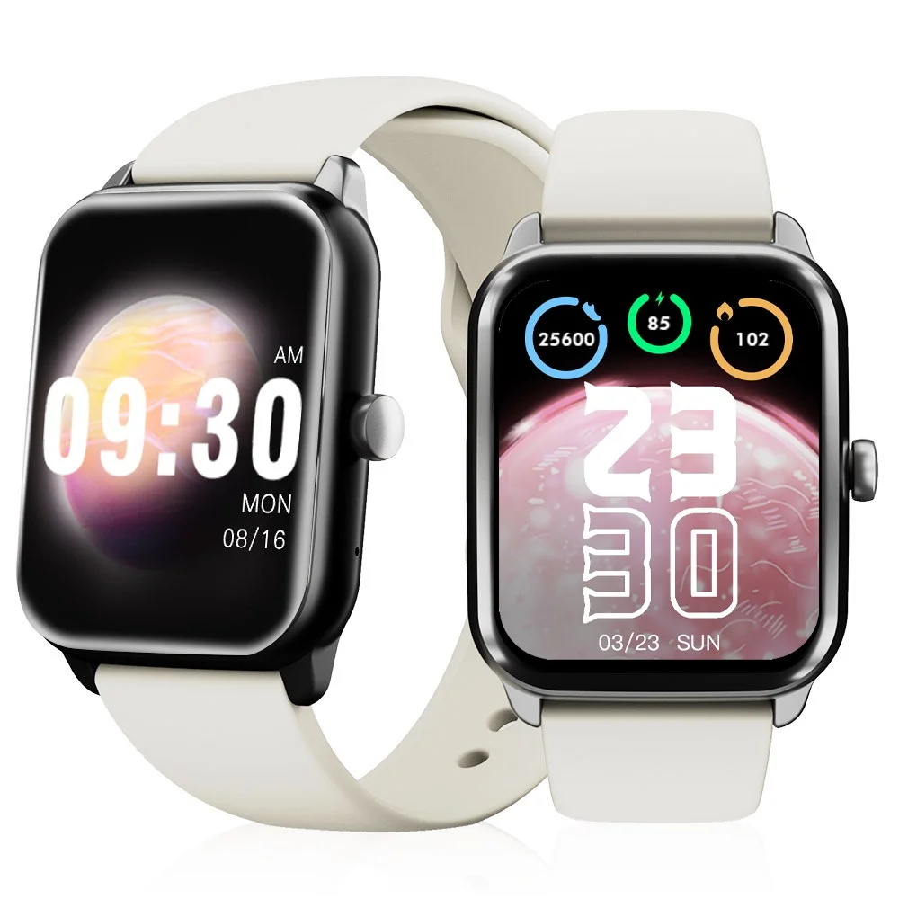 ebeiya 통화가능 스마트워치 대화면 운동측정 알림 확인 가능한, 블루