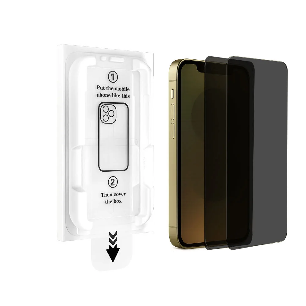 노바베이스 사생활 보호필름 지문방지 강화유리 손쉬운 부착 북케이스 포함,