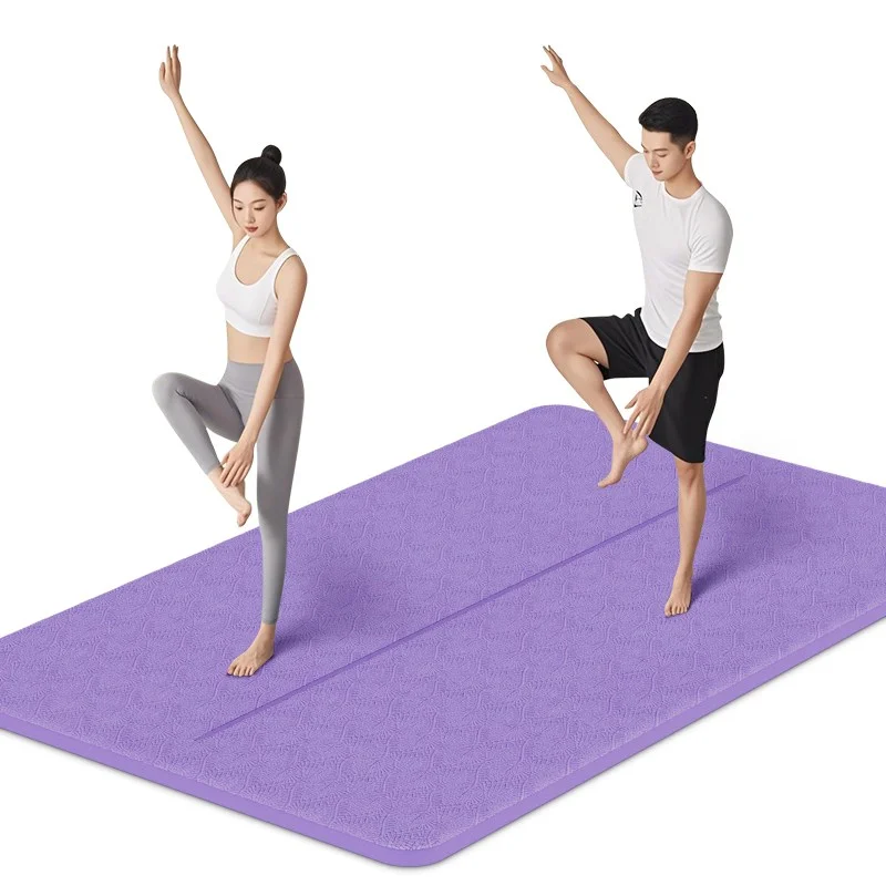 요가매트 TPE 10mm 두꺼 홈트레이닝운동매트 필라테스매트 2인용, 1