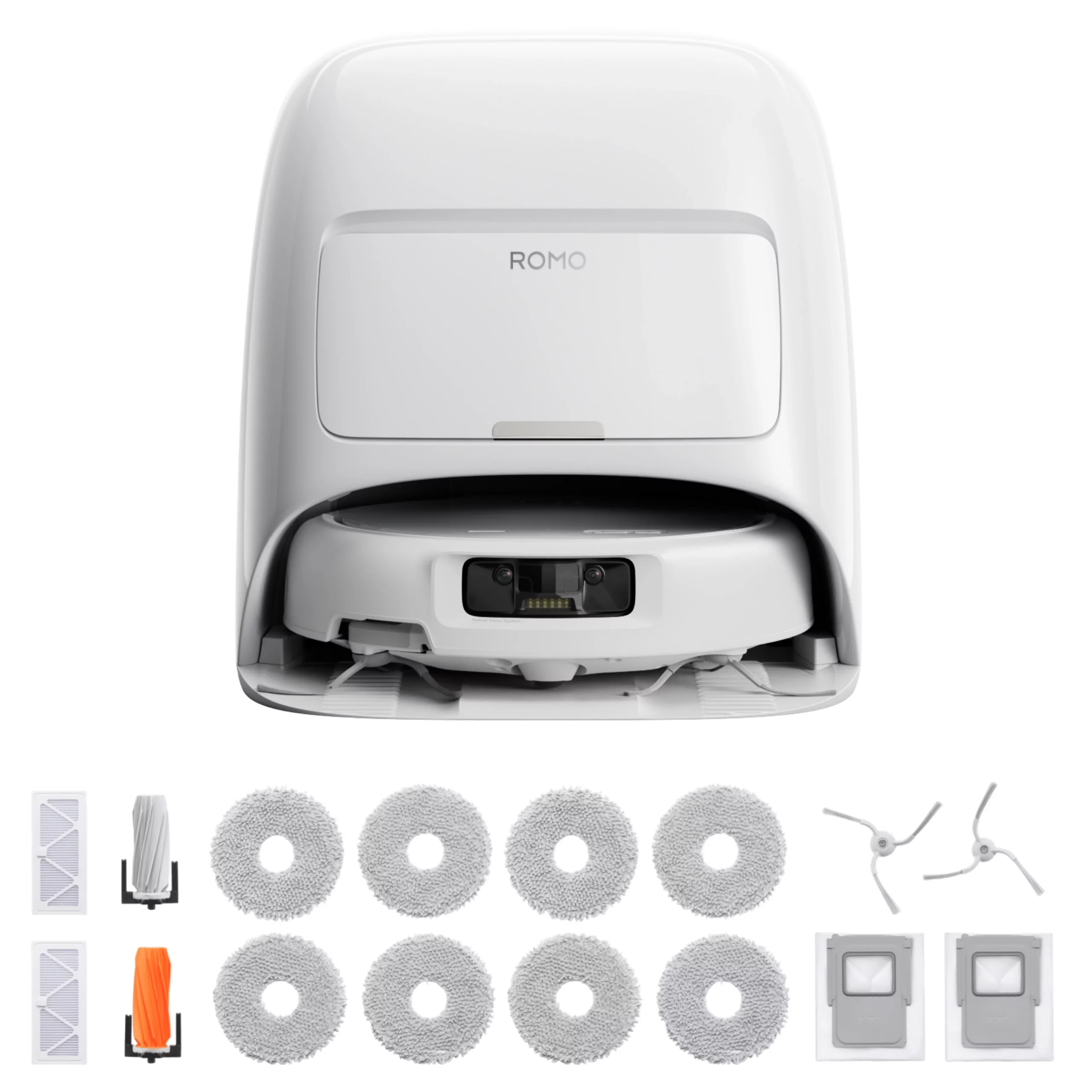 DJI ROMO S 로봇청소기 + 액세서리 키트 세트, 화이트(청소기),