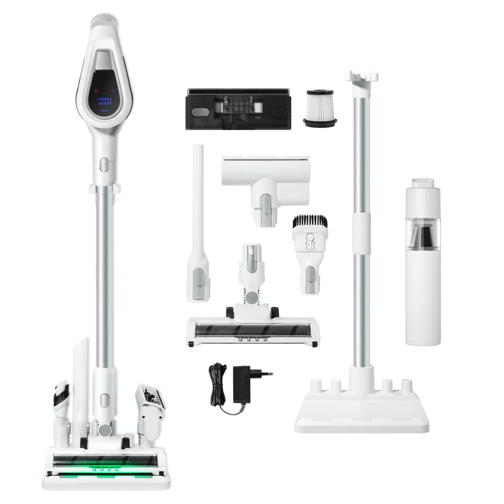 비브르 최신형 무선 청소기 흡입력 좋은 거치대 +물걸레+침구브러쉬 포함,