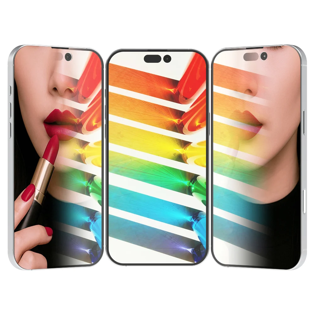 로랜텍 미러미 프리미엄 풀커버 강화유리 휴대폰 액정보호필름 실버 2p 세