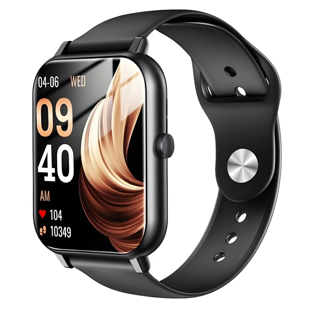 ebeiya 통화가능 스마트워치 대화면 운동측정 알림 확인 가능한, 블루