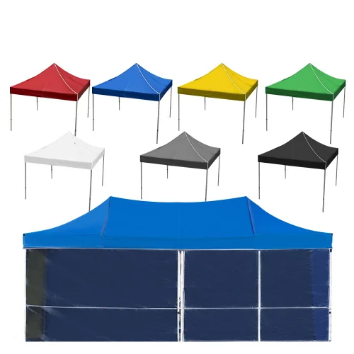 국산 캐노피 천막 접이식 천막+프레임+바람막이(투명) 야외 행사용 그늘막