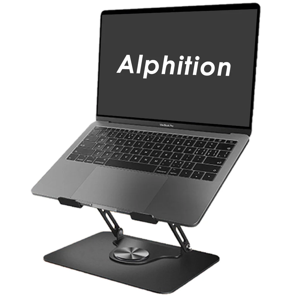 알피션 노트북 거치대 높이조절 받침대 360도 회전 스탠드, 1개, 노블