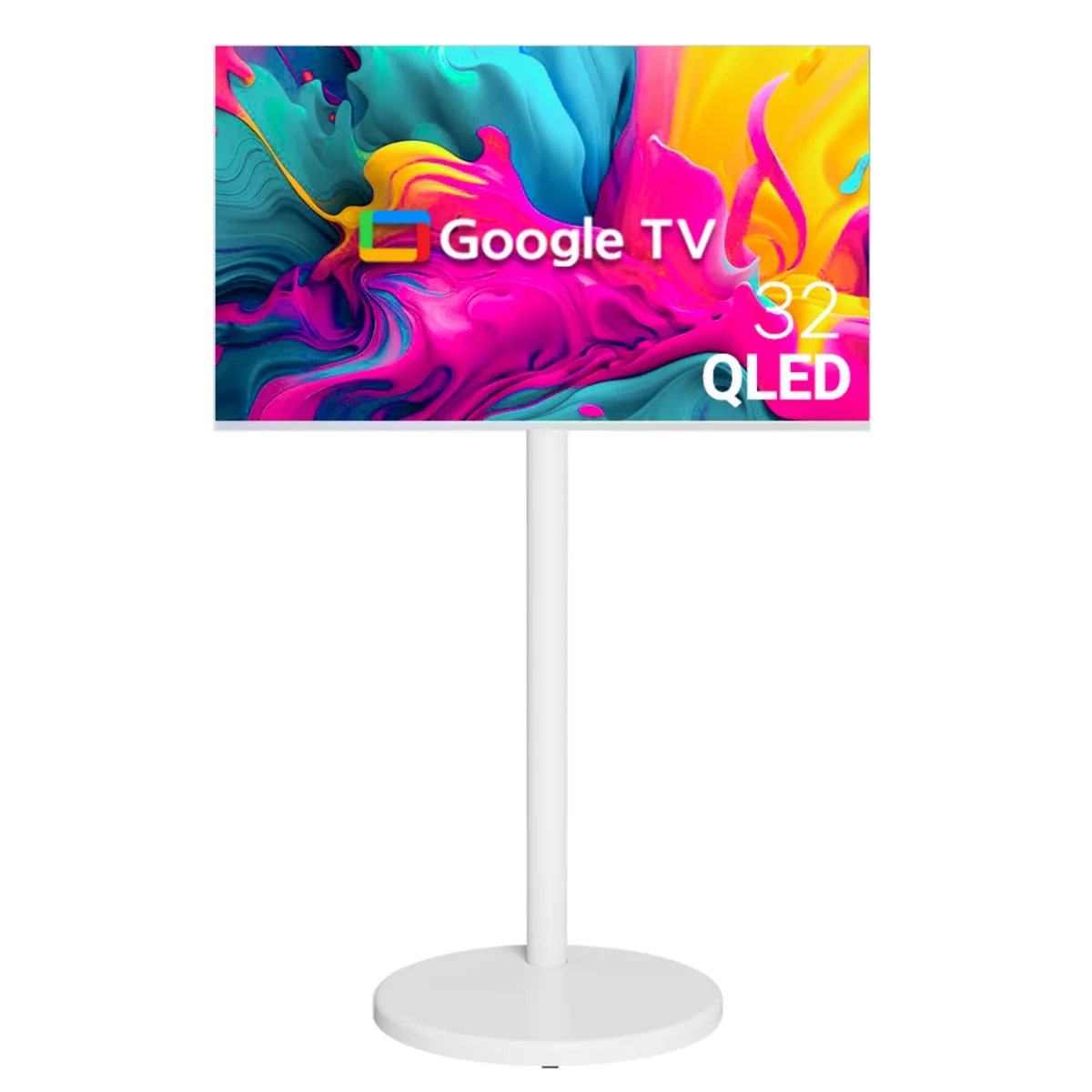 무빙큐빅스 스마트 32인치 FHD QLED 삼탠바이미 화이트에디션 스탠딩