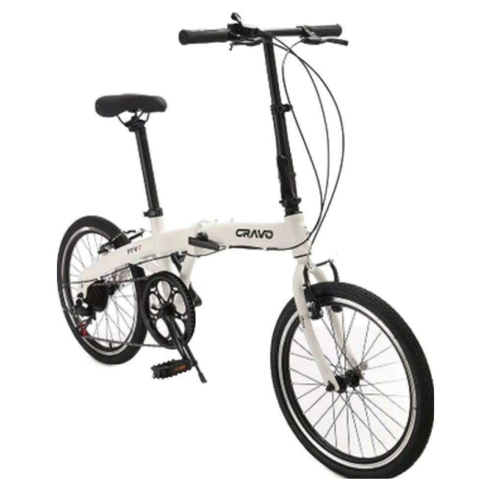 시마노 크라보 FFV7 미니벨로 시마노 7단 접이식 자전거, 화이트, 1