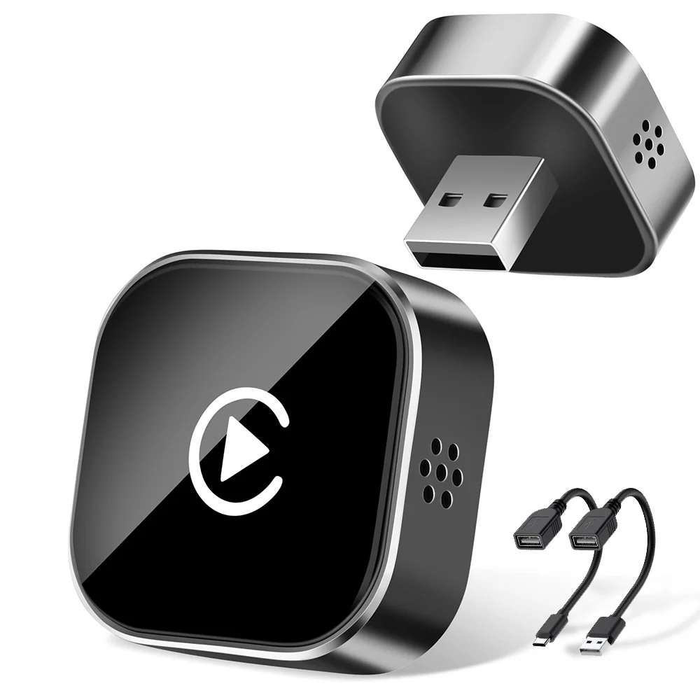 민루플 무선 미니 안드로이드 오토 애플 카플레이 2in1 플러그 앤 플레