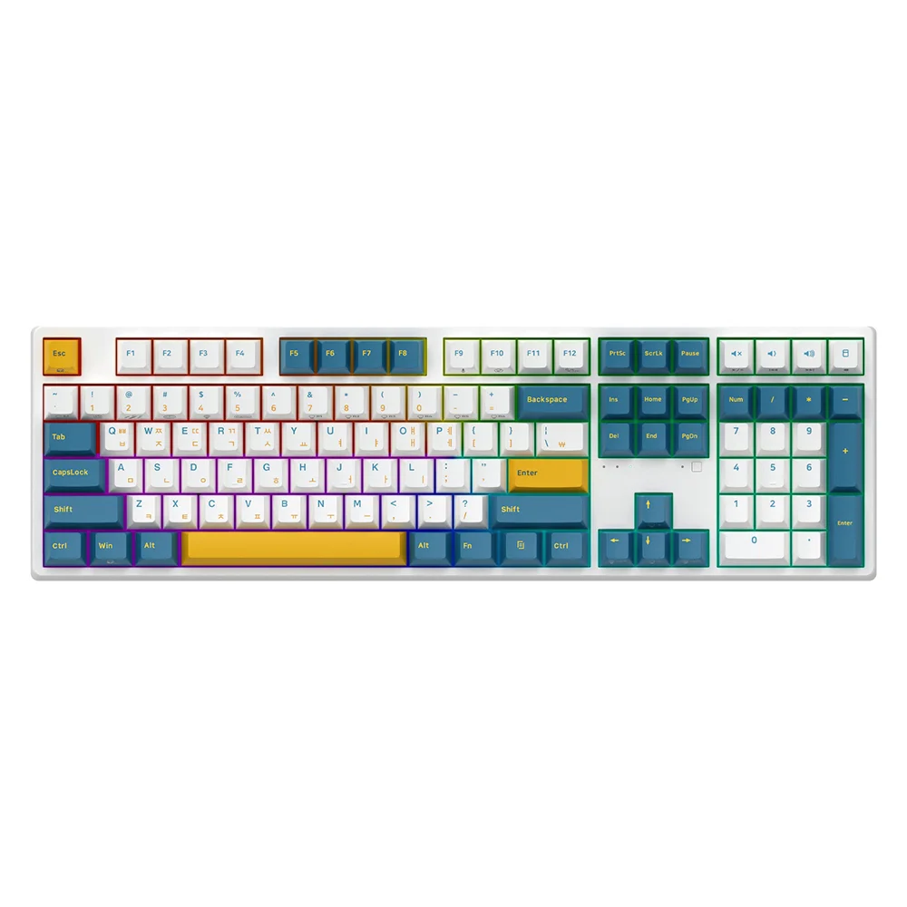 앱코 삼색사출 PBT 게이밍 유선 일반형 키보드