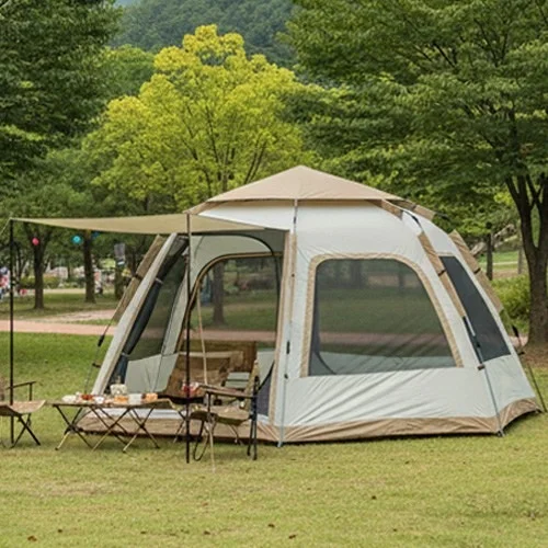 원터치 텐트 6각 대형 3-4인용 5-8인용 캠핑 자동 오토 접이식 방수