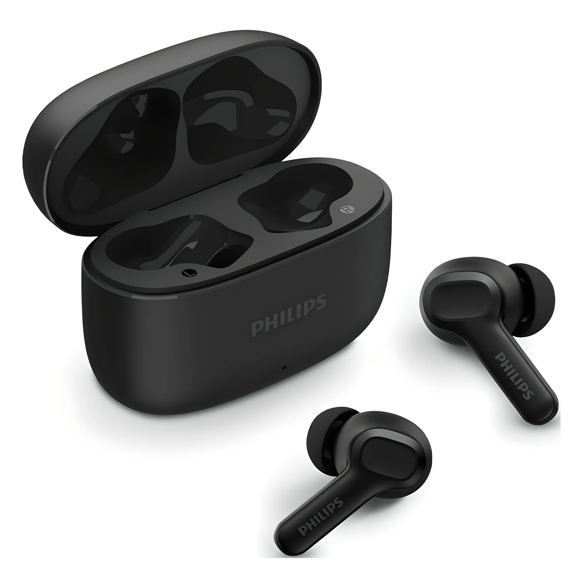 필립스 무선 ENC노이즈캔슬링 블루투스 이어폰, TAT1109, 블랙,